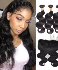 Ms Aloe Hair Brazilian Virgin Human Hair Body Wave 4 Bundles With Lace Frontal 13x4 Ear To Ear Frontal Closure With Baby Hair And Bundles 100