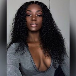 Brazilian Curly Weave Virgin Human Hair 4 Bundles With Frontal