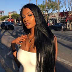 Brazilian Straight Hair 3 Bundles With Virgin Human Hair Lace Frontal