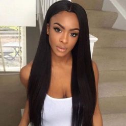 Brazilian Straight Hair 4 Bundles With Virgin Human Hair Lace Frontal