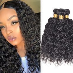 Indian Water Wave Hair Human Hair Weave Bundles Deals