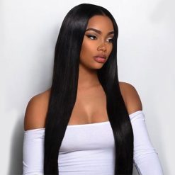 Indian Straight Hair 4 Bundles With Lace Frontal