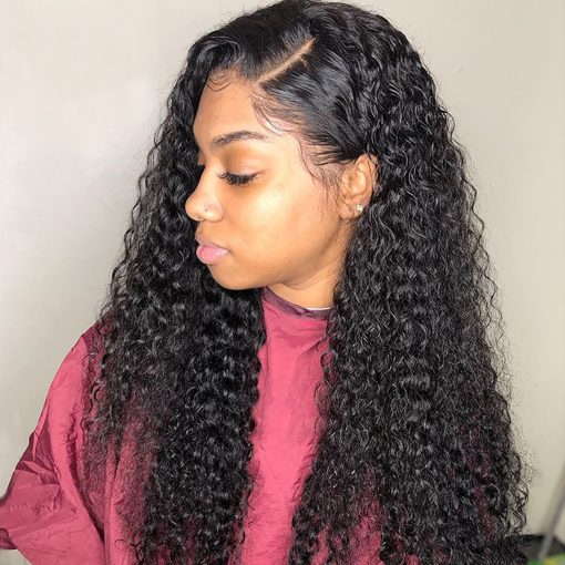 curly hair 13x4 lace front wig 1