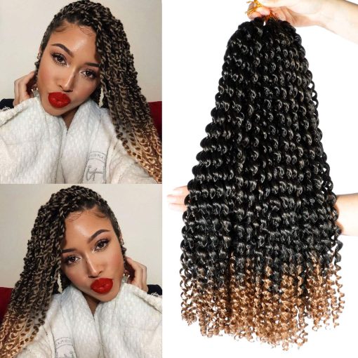 Passion Twist Hair Blonde Ombre Water Wave Crochet Hair