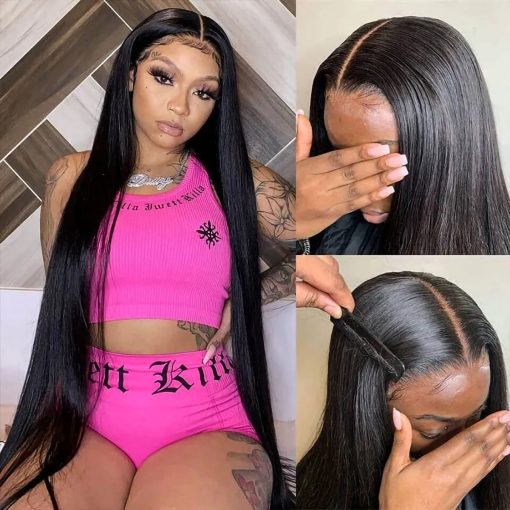 Straight Glueless Human Hair Wigs