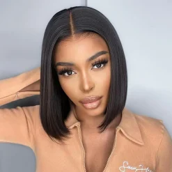 Glueless Straight Short Bob Wigs