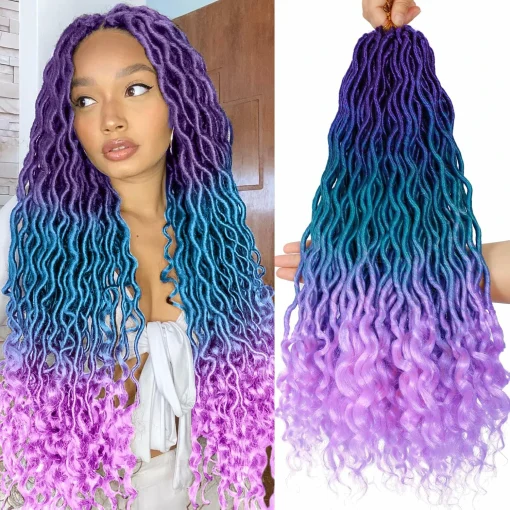 Ombre Faux Locs Crochet Hair 6